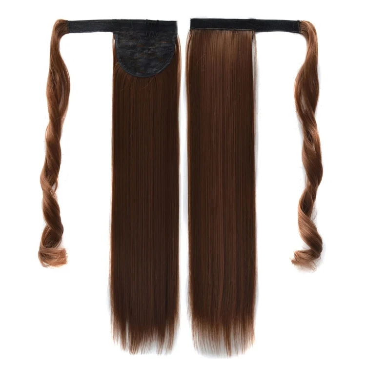 12# Invisible Seamless Bandage-style Wig Long Straight Hair Wig Ponytail