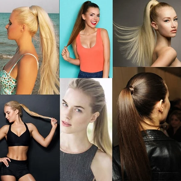 HCB257628_3.webp 30# Invisible Seamless Bandage-style  Wig Long Straight Hair Wig Ponytail - Image 4