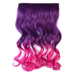 One-piece Seamless Hair Extension Piece Color Gradient Large Wave Long Curling Clip Type Hairpiece