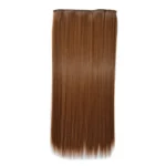 12M27# One-piece Seamless Five-clip Wig Long Straight Wig Piece - Image 2