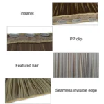 16# One-piece Seamless Five-clip Wig Long Straight Wig Piece - Image 3
