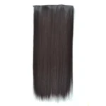 99J# One-piece Seamless Five-clip Wig Long Straight Wig Piece - Image 2