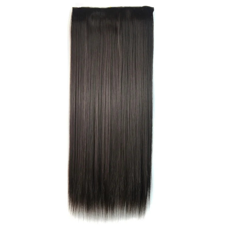 HCB25786_1.webp 4# One-piece Seamless Five-clip Wig Long Straight Wig Piece - Image 2