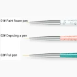 3PCS Nail Drawing Pen Dotting Tools Drawing Pen Carved Tool Nail Art Accessories Brushes Nail Pencil Set - Image 3