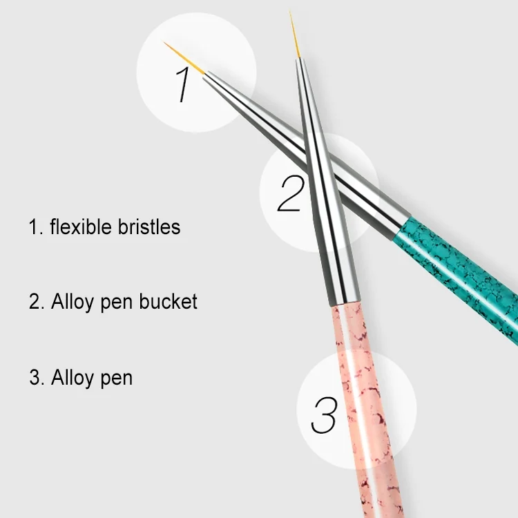 HCB3027_3.webp 3PCS Nail Drawing Pen Dotting Tools Drawing Pen Carved Tool Nail Art Accessories Brushes Nail Pencil Set - Image 4