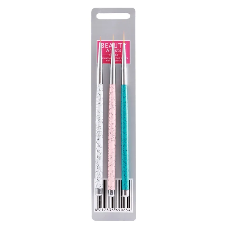 HCB3027_4.webp 3PCS Nail Drawing Pen Dotting Tools Drawing Pen Carved Tool Nail Art Accessories Brushes Nail Pencil Set - Image 5