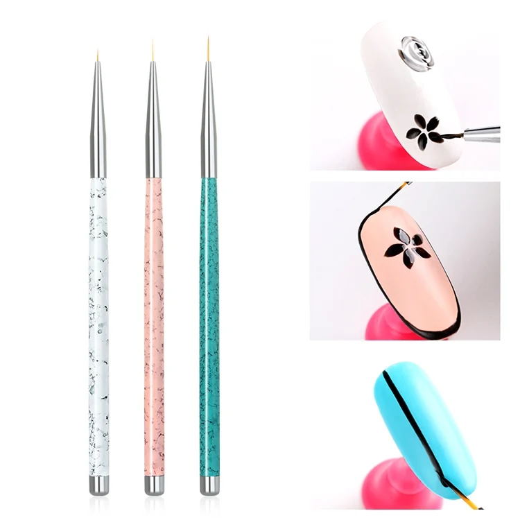 HCB3027_5.webp 3PCS Nail Drawing Pen Dotting Tools Drawing Pen Carved Tool Nail Art Accessories Brushes Nail Pencil Set - Image 6