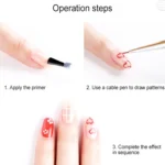 3PCS Nail Drawing Pen Dotting Tools Drawing Pen Carved Tool Nail Art Accessories Brushes Nail Pencil Set - Image 9