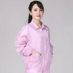 Antistatic Top Short Dust-free Jacket Lapel Overalls,Size:XXXL