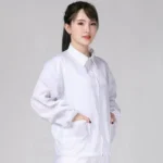 Antistatic Top Short Dust-free Jacket Lapel Overalls,Size:M