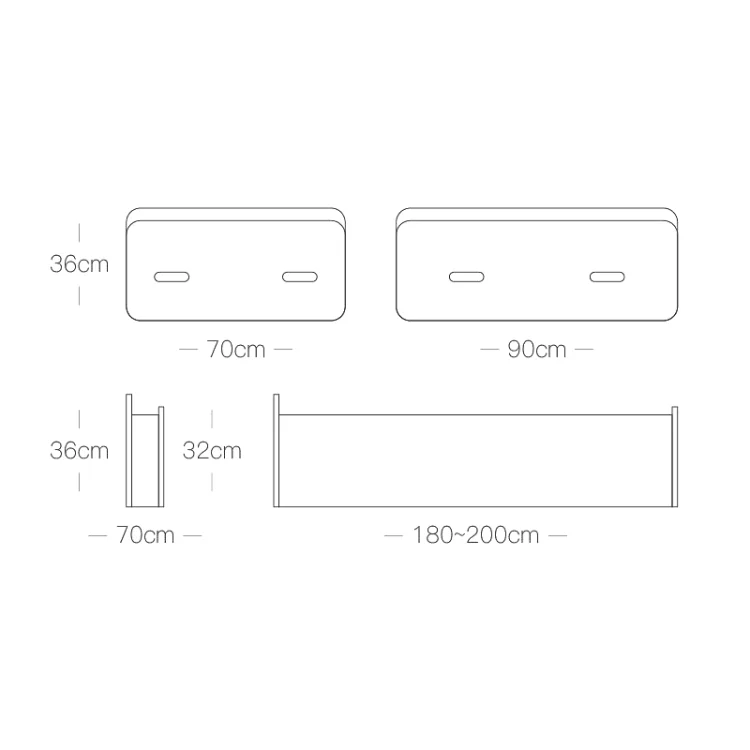 HCB3691Z_2.webp Creative Folding Single Bed, Size: Width: 200x70cm - Image 3