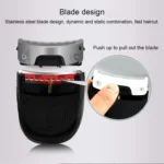 HJ-2018 Men Electric Shaver Fader Self-help Hair Clipper, with Cloth + Sponge + Pure Steel Tooth Scissors +Plain Steel Scissors + Spare Cutter Head, Standard Version, CN Plug - Image 6