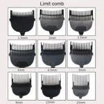 HJ-2018 Men Electric Shaver Fader Self-help Hair Clipper, with Cloth + Sponge + Pure Steel Tooth Scissors +Plain Steel Scissors + Spare Cutter Head, Standard Version, CN Plug - Image 9