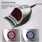 HJ-2018 Men Electric Shaver Fader Self-help Hair Clipper with Cloth + Sponge + Pure Steel Tooth Scissors +Plain Steel Scissors, Standard Version, CN Plug - Image 7