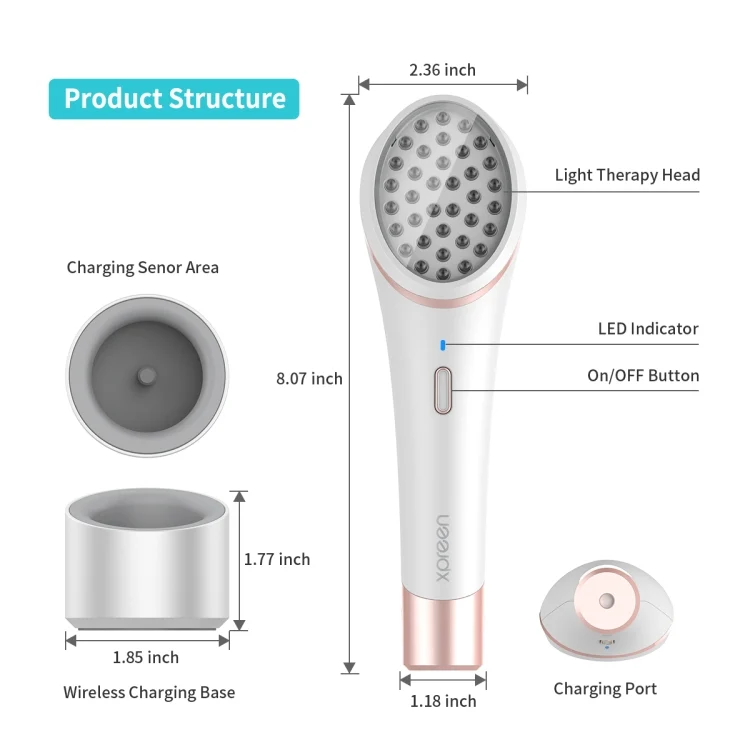 HCB8042W_8.webp XPREEN XPRE052 Wireless Rechargeable Light Acne Treatment Device Home Acne Clearing Eraser with Blue Light and Red Light - Image 9