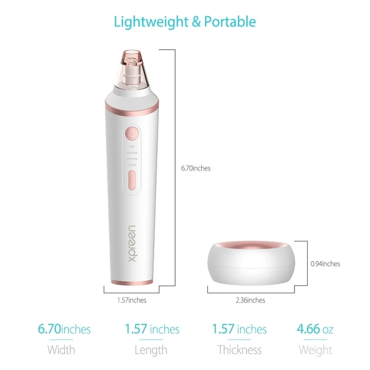 HCB8046W_6.webp XPREEN XPRE037 Wireless Charging  Multi-function Blackhead Extractor Pore Cleanser with Four Probes & LED Lighting Function - Image 7