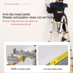 Multifunctional Thickened Aluminum Alloy Single-sided Telescopic Ladder, Size: 2.6m - Image 9