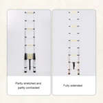 Multifunctional Thickened Aluminum Alloy Single-sided Telescopic Ladder, Size: 4.4m - Image 4