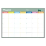 Magnetic Monthly Planner Refrigerator Magnet PET Magnetic Soft Whiteboard, Size: 29.7cm x 42cm