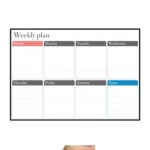 Magnetic Weekly Plan Refrigerator Magnet PET Magnetic Soft Whiteboard, Size: 29.7cm x 42cm - Image 2