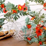 Daisy Leaf Artificial Flower Vine Interior Background Wall Window Decoration, Length: 1.5m - Image 3