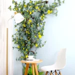Daisy Leaf Artificial Flower Vine Interior Background Wall Window Decoration, Length: 1.5m - Image 5