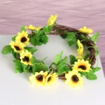 2 PCS Sunflower Artificial Flower Interior Background Wall Window Decoration, Length: 2.6m - Image 4