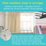 Students Dormitory Blackout Cloth Zipper Mosquito Net for 90cm Width Lower Berth (Plaid) - Image 7