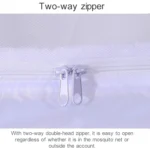 Student Dormitory Square Ceiling Zipper Mosquito Net Encryption Zipper Three Door Defence Mosquito for Upper Berth - Image 6