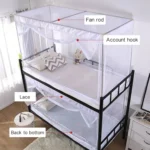 Student Dormitory Square Ceiling Zipper Mosquito Net Encryption Zipper Three Door Defence Mosquito for Upper Berth - Image 8