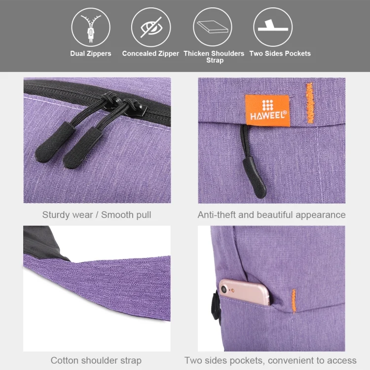 HWL2190P_8.webp HAWEEL 10L Backpack Colorful Unisex Leisure Sports Chest Pack Travel Bags, Support Anti-theft / Waterproof Function - Image 10