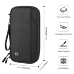 HAWEEL Clutch Bag Passport Wallet Document Organizer Credit Cards Case Bag - Image 4