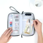 HAWEEL Clutch Bag Passport Wallet Document Organizer Credit Cards Case Bag - Image 10