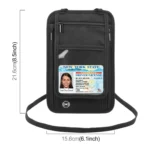 HAWEEL Neck Passport Wallet Bag Document Organizer Credit Cards Case Bag - Image 3