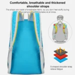 HAWEEL Hiking Portable Foldable Backpack Large Capacity Shoulders Bag - Image 7