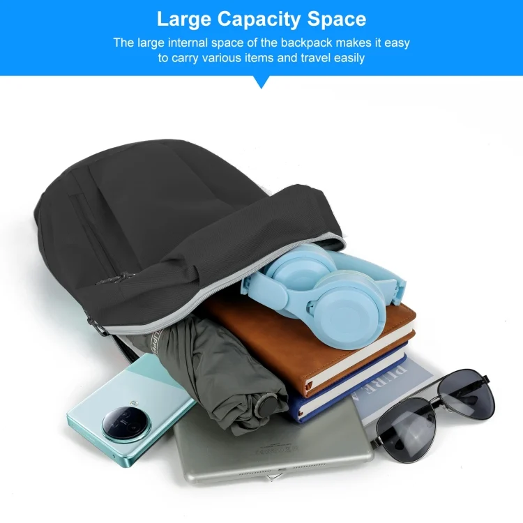 HWL7032B_3.webp HAWEEL Large Capacity Multifunctional Backpack Portable Lightweight Bag - Image 5