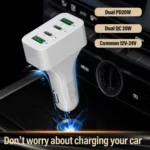 WLX-K26 40W Dual PD + Dual QC Multi-function Car Charger - Image 4