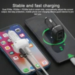 ACC-580 Dual Ports PD 60W Fast Charging Car Charger - Image 6