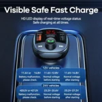 REMAX RCC331 Rodi Series 3 in 1 Car 64.5W PD Fast Charger Support FM / TF Card / Bluetooth Hands-free Calling - Image 5