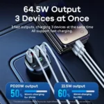 REMAX RCC331 Rodi Series 3 in 1 Car 64.5W PD Fast Charger Support FM / TF Card / Bluetooth Hands-free Calling - Image 6