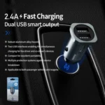 REMAX RCC226 SETT 2.4A Dual USB Interface Intelligent Car Charger - Image 3