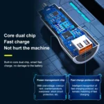 WK WP-C30 20W QC3.0 USB + PD UB-C / Type-C Interface Flash Series Car Fast Charger - Image 4