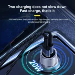 WK WP-C30 20W QC3.0 USB + PD UB-C / Type-C Interface Flash Series Car Fast Charger - Image 8