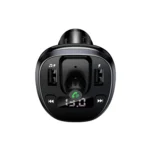 USAMS US-CC115 C21 Dual USB 3.4A Digital Display Wireless FM Car Charger - Image 2