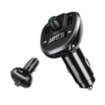 USAMS US-CC115 C21 Dual USB 3.4A Digital Display Wireless FM Car Charger - Image 3