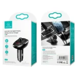 USAMS US-CC115 C21 Dual USB 3.4A Digital Display Wireless FM Car Charger - Image 4