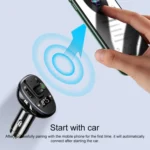 USAMS US-CC115 C21 Dual USB 3.4A Digital Display Wireless FM Car Charger - Image 5