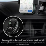 USAMS US-CC115 C21 Dual USB 3.4A Digital Display Wireless FM Car Charger - Image 8