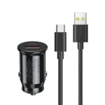awei C-706 20W PD Type-C + QC 3.0 Type-A Car Charger with CL-110T Data Cable