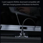 USAMS US-CC175 C35 45W Aluminum Alloy Transparent Dual USB Port Mini Car Charger - Image 2